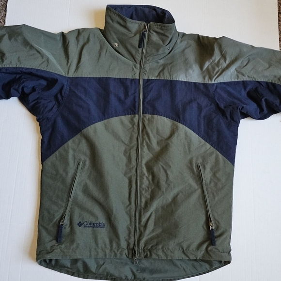 Columbia Green and Navy Winter Jacket with Hood - Picture 11 of 11